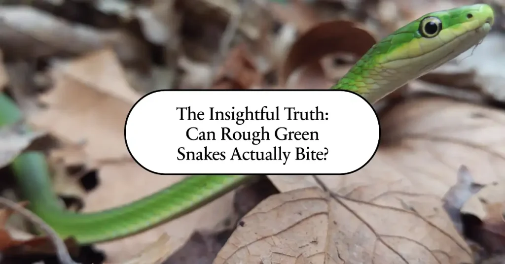 do rough green snakes bite?